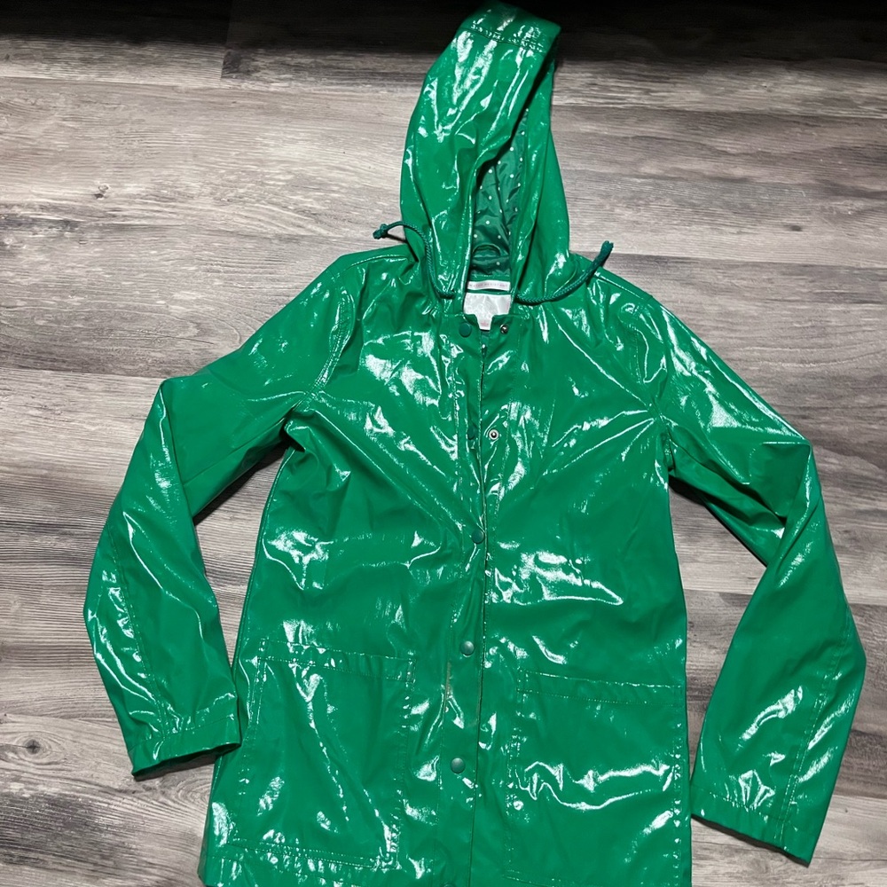 Xhilaration Green Hooded Raincoat